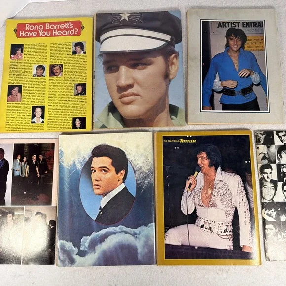 Vintage Elvis Presley Magazines Lot w 2 Full Size Posters Fan Collector - Picture 6 of 11